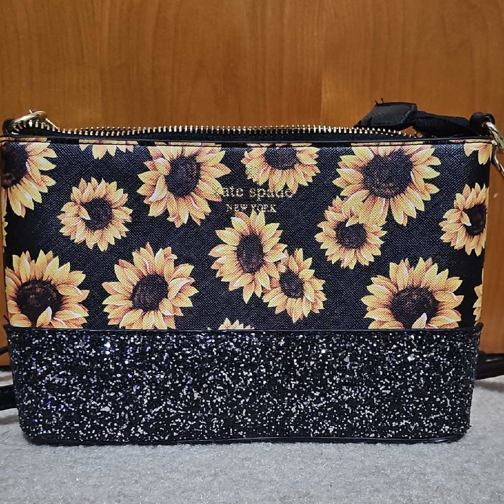 Kate Spade Sunflower Glitter Crossbody Bag Brand New